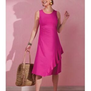 Soft Surroundings Bijou Ruched Tank Dress Size Medium NWT